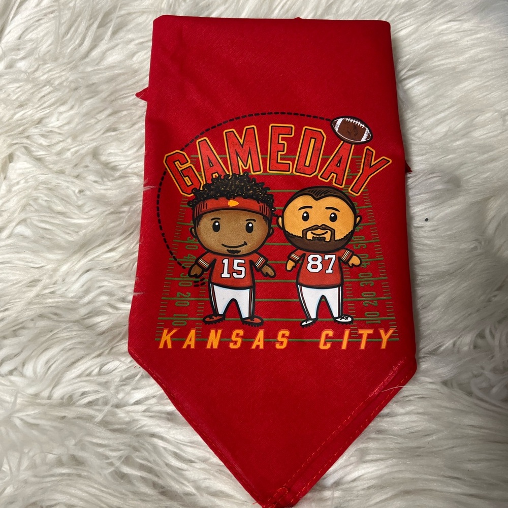 New dog bandanna, Kansas City Chiefs